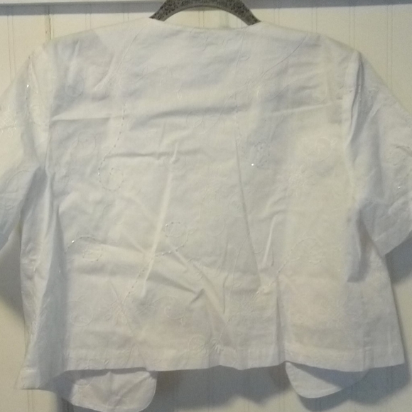 BFA white, bolero shirtsleeve jacket, sz PS - Picture 4 of 4